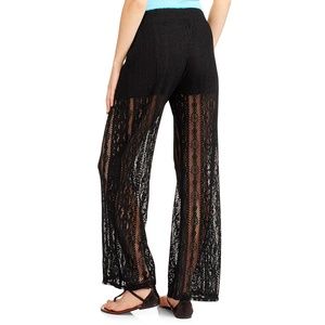 Black Lace Pants w Built in Shorts Sz L